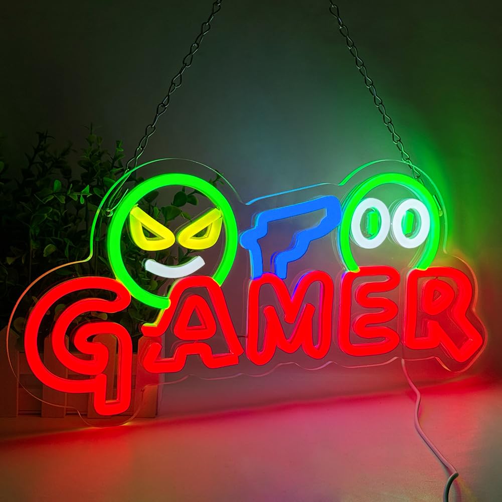 Neon Sign Party - Neonowy Znak LED dla Graczy, Kolorowa