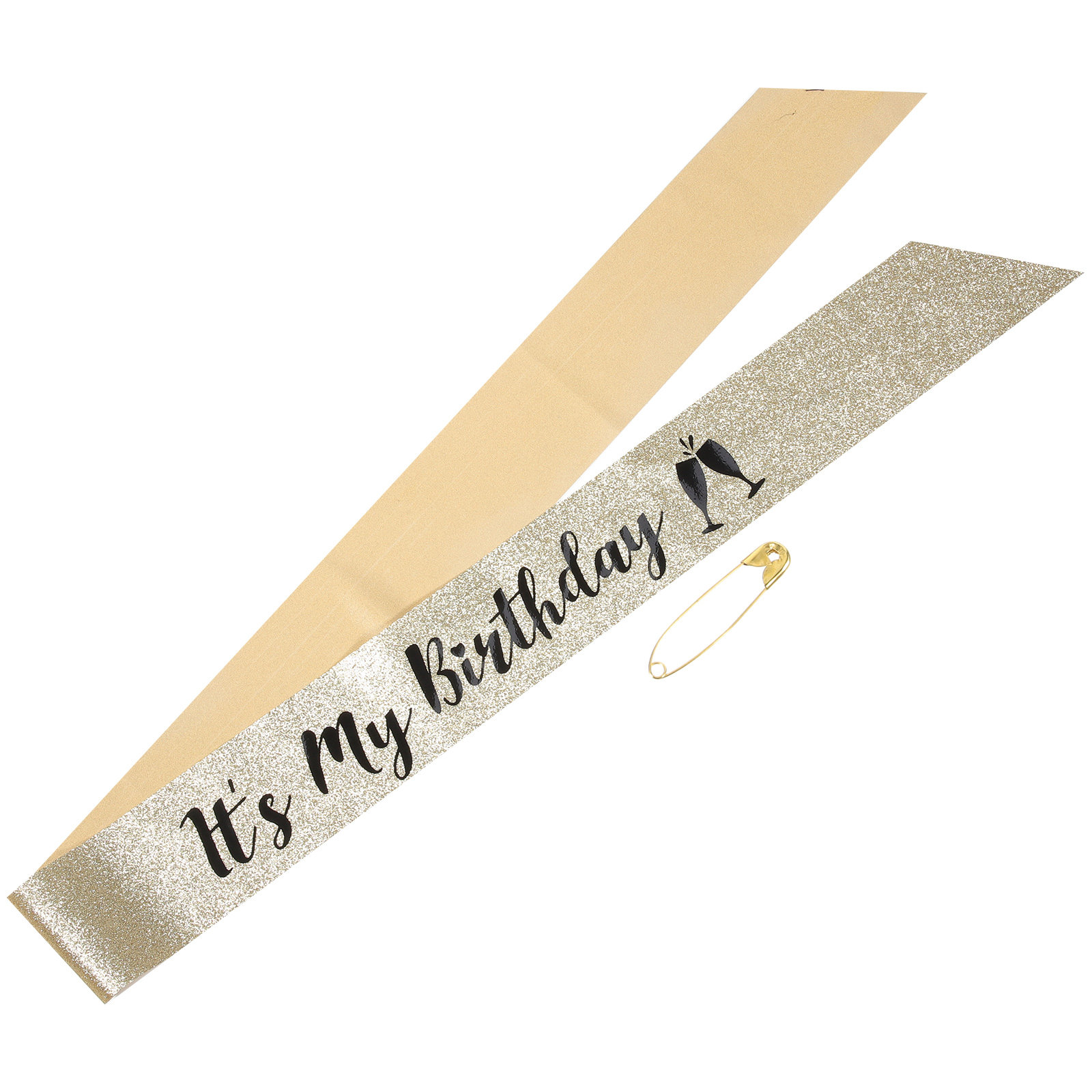 Birthday Sash Glitter - 1 szt. błyszczącej szarfy urodzinowej na