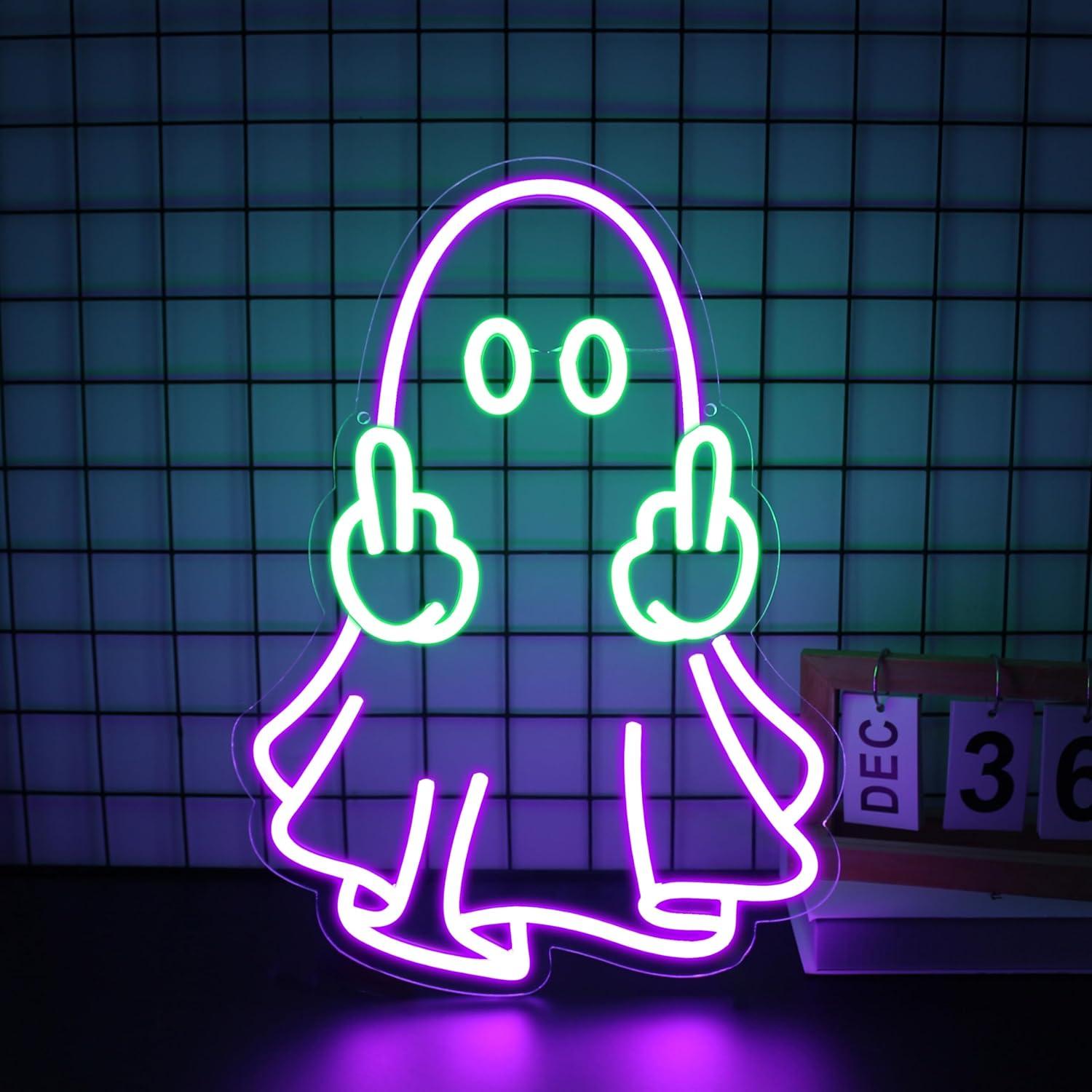 Neon Sign Party - Neonowy znak duch, zasilany przez USB,