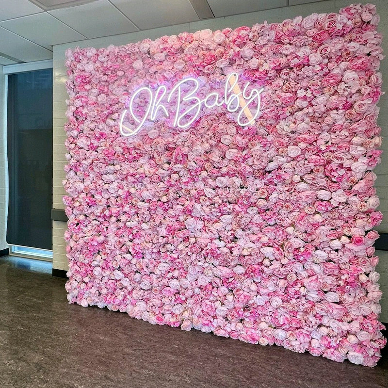 Flower Wall Panel - Fioletowo-różowe panele ściana kwiatów do dekoracji