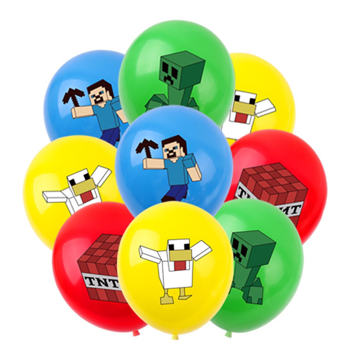Event Supplies - 50/100 sztuk balonów z motywem Minecraft