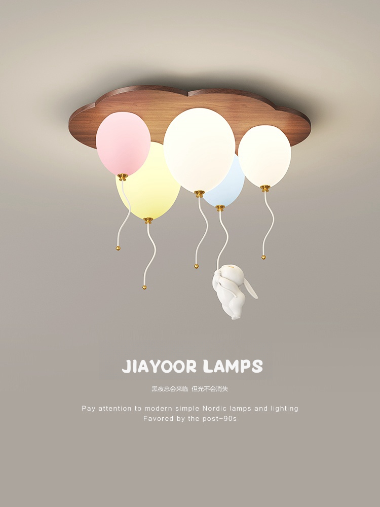 Led Balloon Light - Nowoczesne balonowe lampy sufitowe LED drewniane