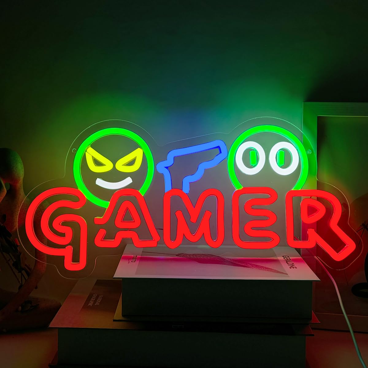 Neonowy Znak LED dla Graczy, K – Neon Sign Party recenzja i cena