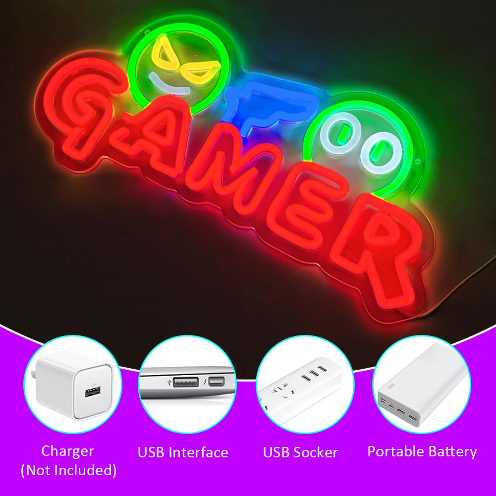 Neonowy Znak LED dla Graczy, K – Neon Sign Party recenzja i cena