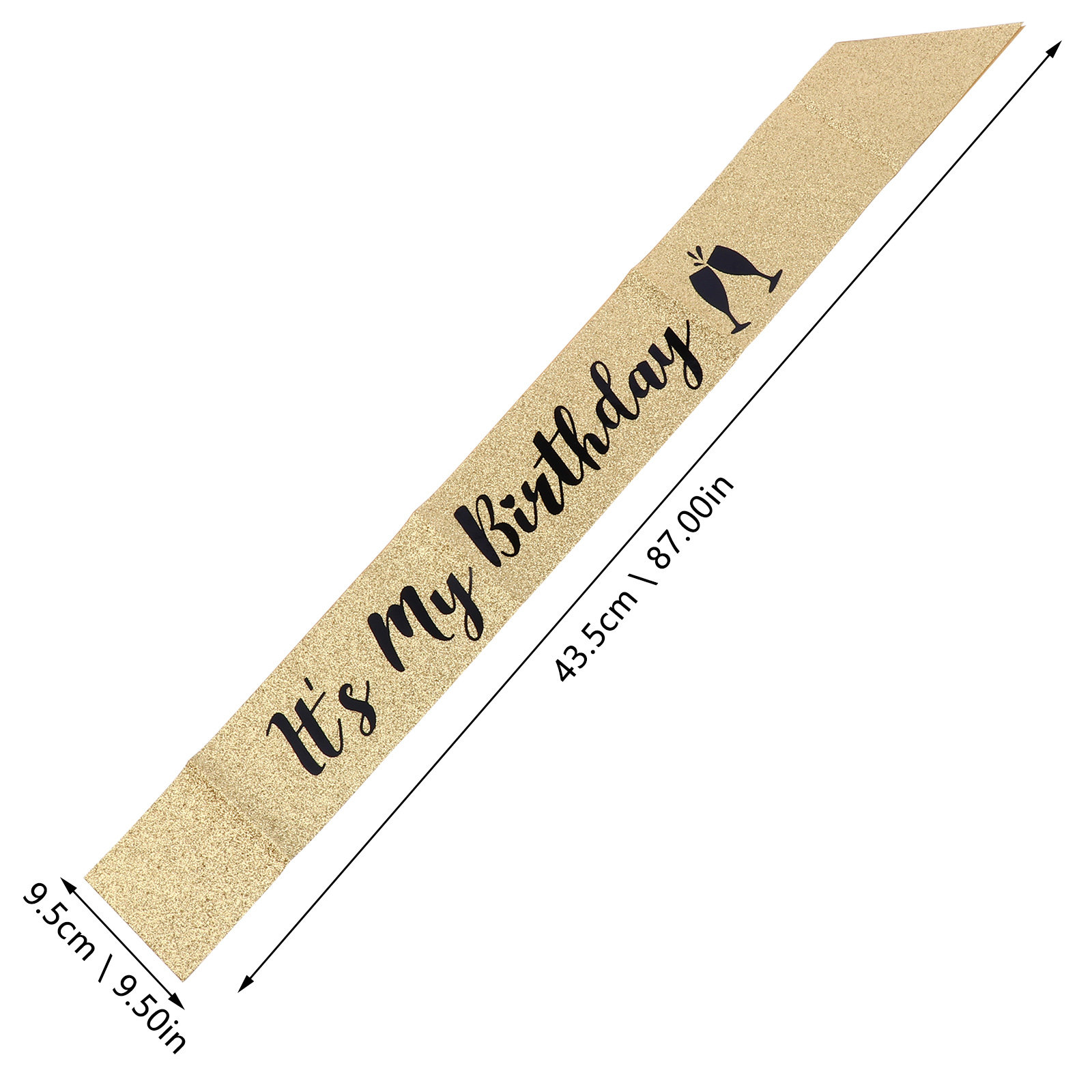 1 szt. błyszczącej szarfy urod – Birthday Sash Glitter recenzja i cena