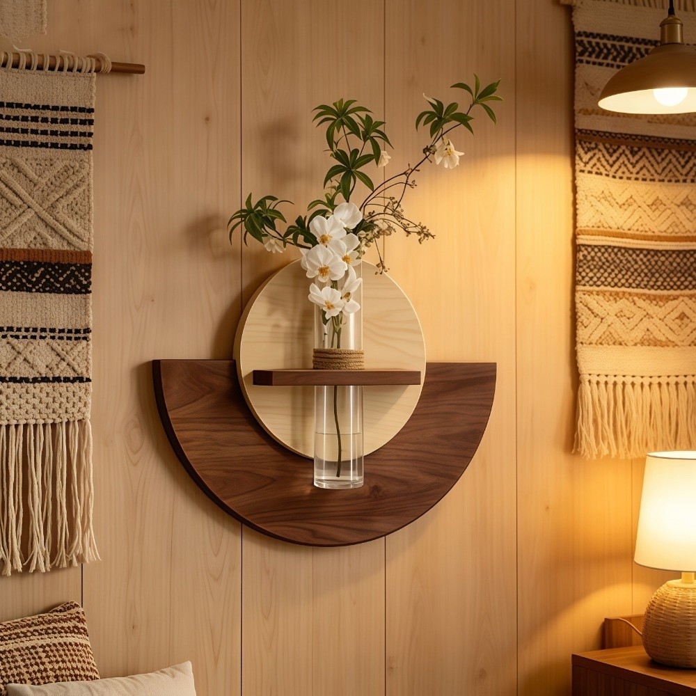 Owalna drewniana półka ścienna – Flower Wall Panel recenzja i cena