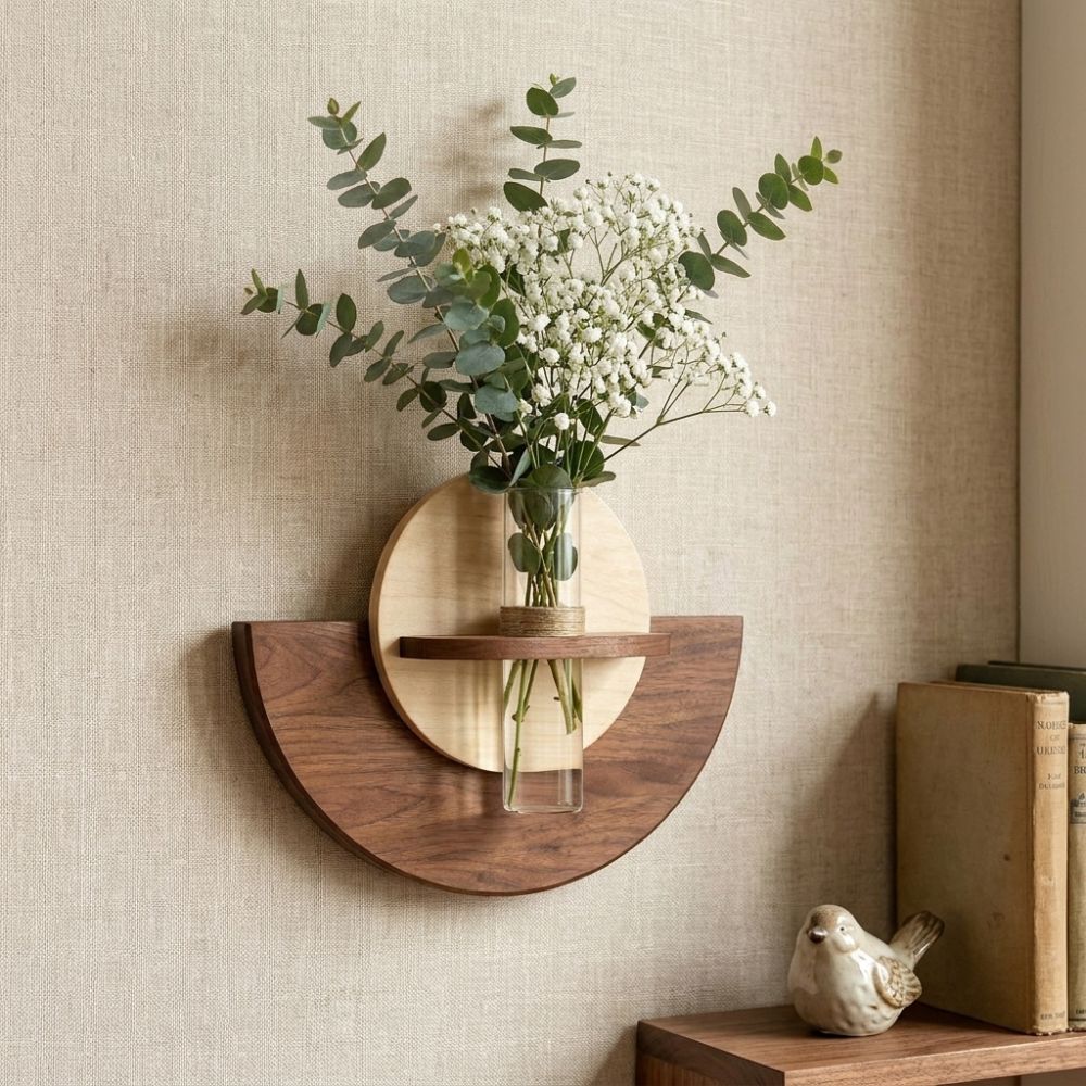 Owalna drewniana półka ścienna – Flower Wall Panel recenzja i cena