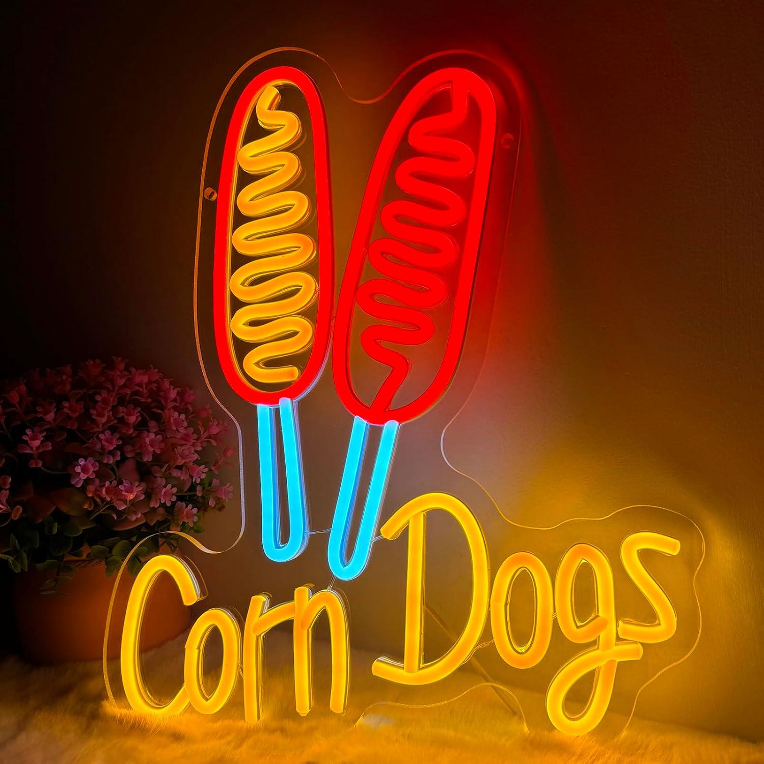 Neonowy szyld Corn Dog, przeką – Neon Sign Party recenzja i cena